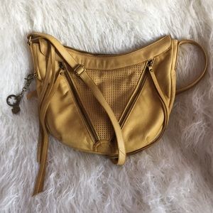 Lucky Brand Fringe leather cross body Handbag